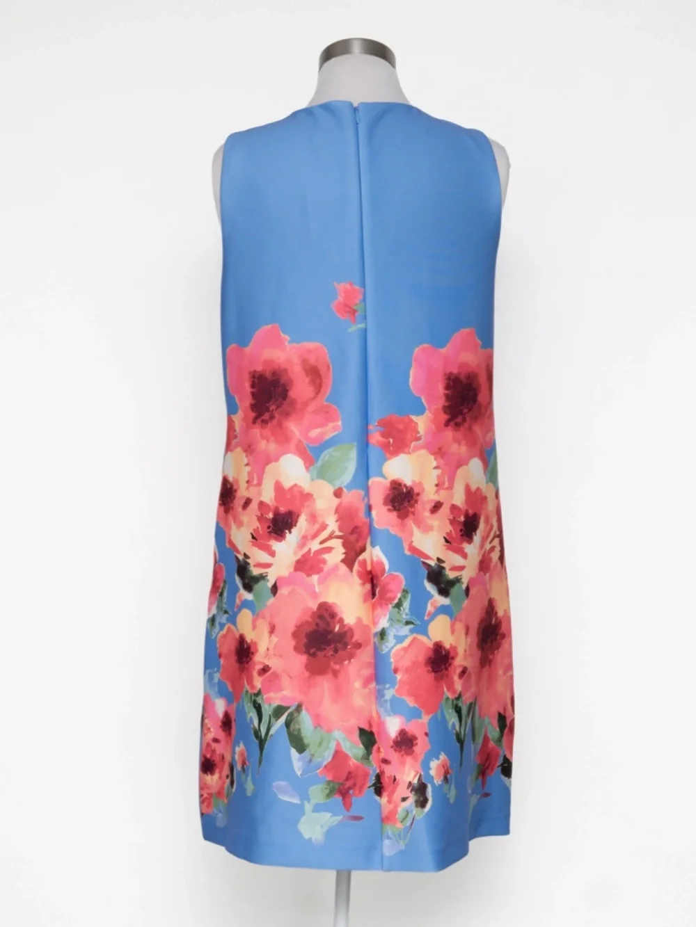 Anne Klein - Sleeveless Floral Print A-Line Shift Dress - Picture 2 of 14